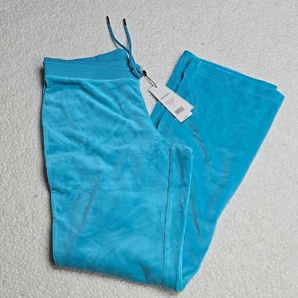 950 NWT Juicy Couture OG Big Bling Velour Track Pants Sz Med - Picture 1 of 6
